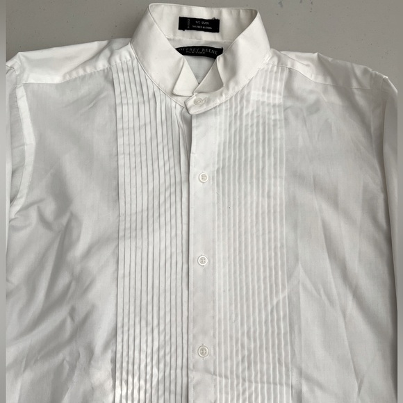 🖤🤍🎩GEOFFREY BEENE White Tuxedo Shirt - Picture 1 of 5
